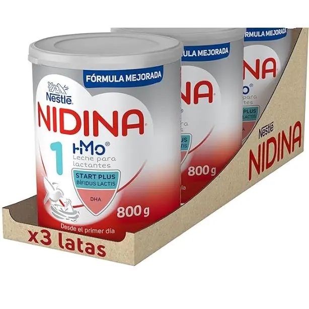 NIDINA Nestlé 1 Leche para Lactantes en Polvo, Fórmula Bebés Desde El Primer Día, 800g - 1