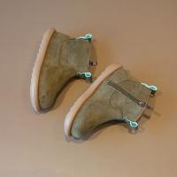 Botas De Niños Y Niñas Para Otoño Invierno Antideslizantes De Cuero Suave Con Plush Abajo Botines Casuales Para Niños - details 8