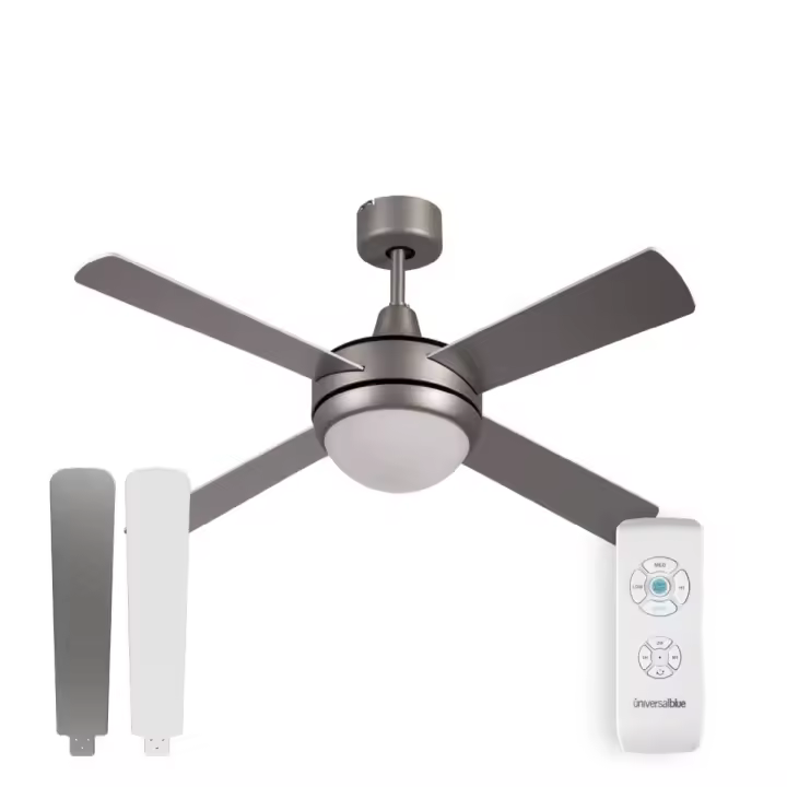 UNIVERSALBLUE Universalblue Ventilador de Techo Aspas Reversibles Inox 60W 106cm - 1