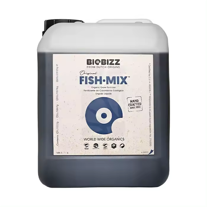BIOBIZZ - FISH-MIX 5L - FERTILIZANTE CRECIMIENTO Y MEJORADOR DEL SUELO - 1