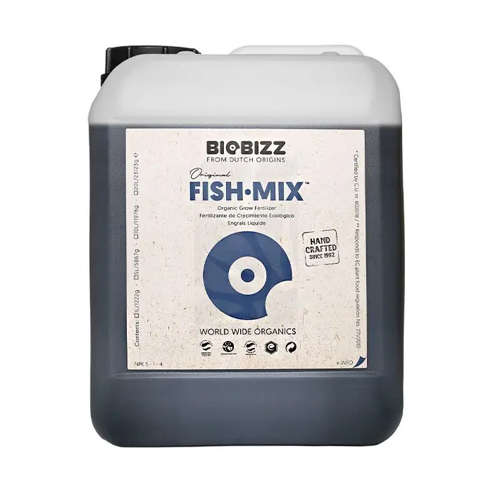 BIOBIZZ - FISH-MIX 5L - FERTILIZANTE CRECIMIENTO Y MEJORADOR DEL SUELO - 1