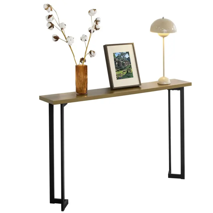 SoBuy FSB50-PF Mesa de Consola Mesa de Entrada Recibidor Estructura y Patas de Metal, Estilo Industrial 120 x 75 x 20 cm ES - 1