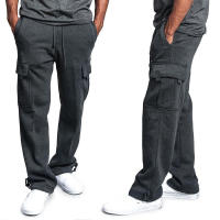 Pantalones De Sudor Para Hombre Estilo Recto Ajustables Para Deporte Y Calle Largos Suelto Con Cinturón Y Bolsillos Multípleulos - details 8