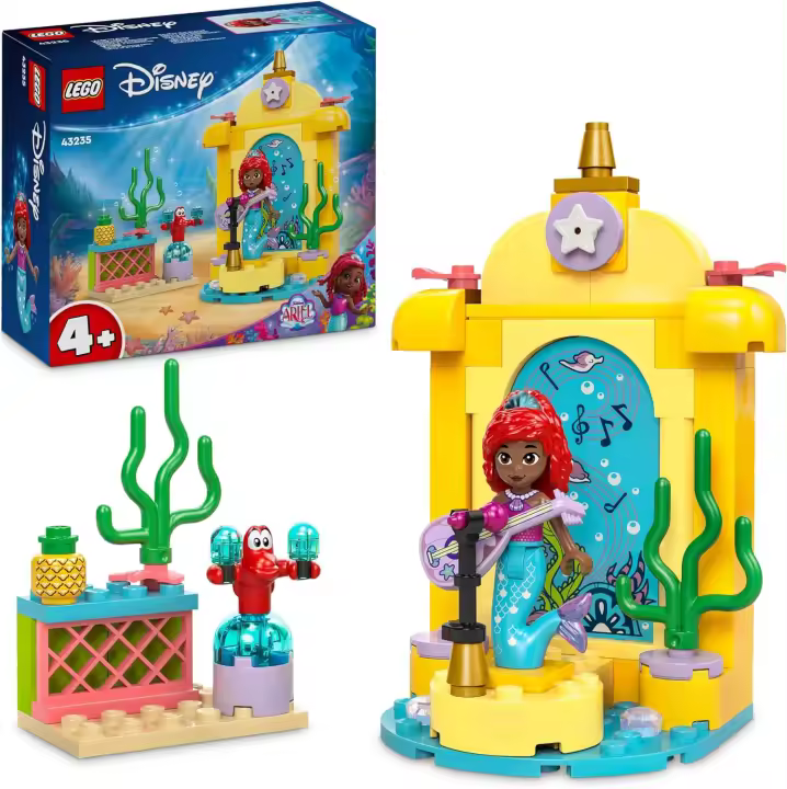 LEGO  Disney Princess Escenario Musical de Ariel Juguete de Construcción con 2 Personajes, Mini Muñeca de La Sirenita y Figura de Cangrejo Sebastián, Regalo para Niñas y Niños de 4 Años o Más 43235 - 1