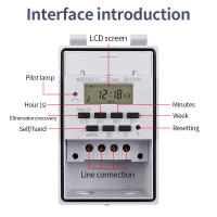 Interruptor De Tiempo Digital Automático Con Caja Impermeable Para Exterior 168 Horas Semanal 7 Días Programable 220V 30A - details 8