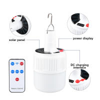 Lámpara Solar LED Recargable De 100W Farol De Emergencia Portátil Para Exteriores Y Camping Bombilla De Luz De Emergencia Con Batería Para El Hogar - details 3