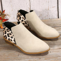 SP Botas de mujer de Tacón Grueso color Piel y modelo Chelsea británico de Caña Corte, de talla Grande, para todo el año. - details 13