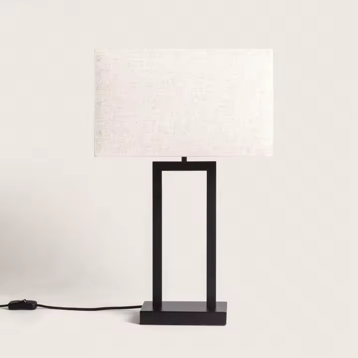 Lámpara de Mesa Metal y Tela Armida - 1