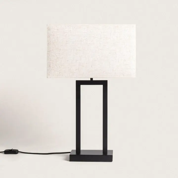 Lámpara de Mesa Metal y Tela Armida - 1
