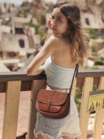 Bolso de hombro grande para mujer con correa ajustable y extraíble (marrón) - details 0