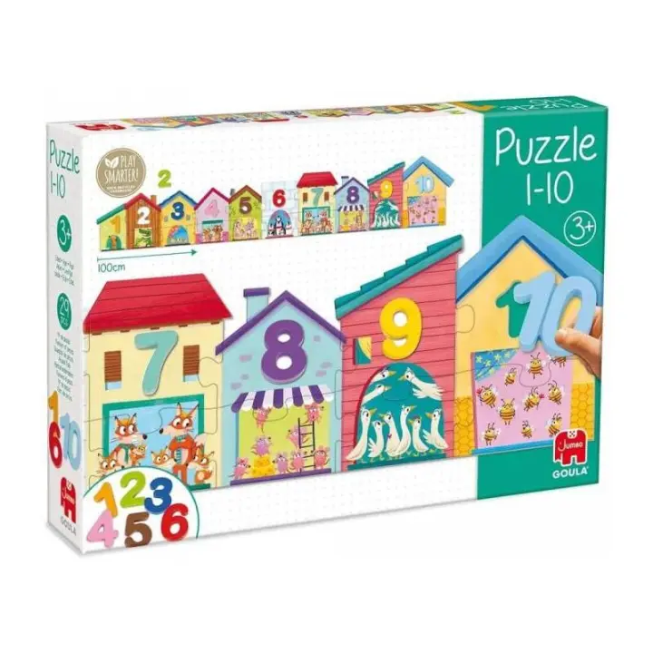 Puzzles Infantiles Goula Casita 1-10 de Diset - 1