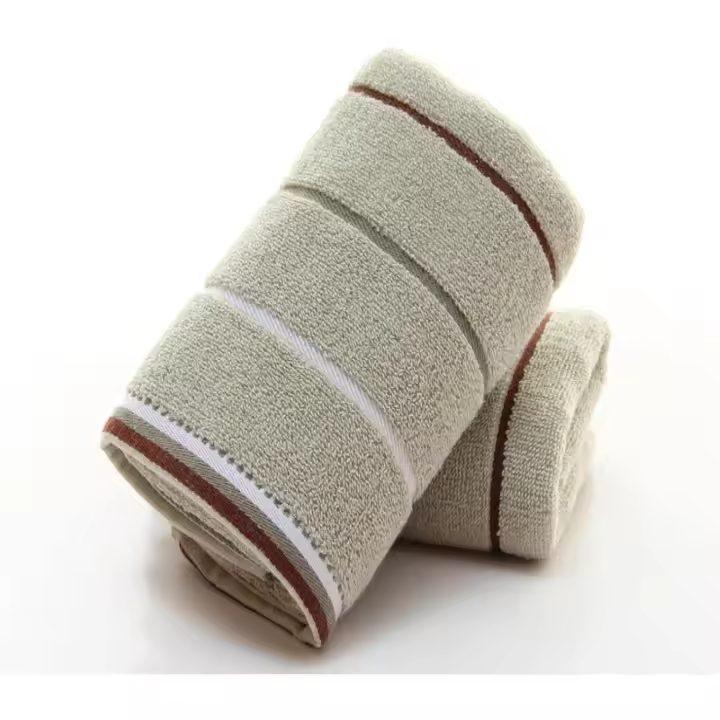 Toalla de algodón espesa de 32 hilos que absorbe la humedad, es suave, agradable para la piel y transpirable, toalla facial, toalla de algodón, 8098 verde, 2 piezas - 1