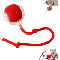 BIT Pelota Interactiva para Gatos, Juguete Eléctrico para Gatos, Recargable por USB, 3 Modos de Trabajo, 360° para Perros y Gatos, Rojo - details 0
