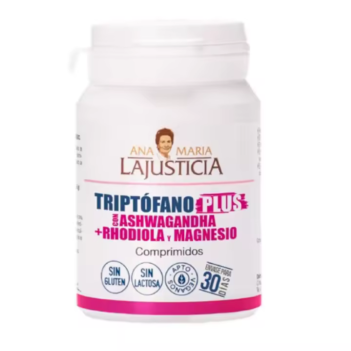 Ana Maria Lajusticia Triptófano Plus Ashwagandha Rhodiola y Magnesio - Aumenta Resistencia Al Estrés - 1