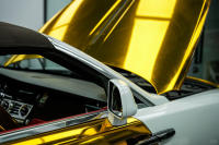 Premiun Vinilo De Espejo Cromado Dorado Auto Adhesivo Elástico Para Coche Película De Empaque De Embalaje PVC - details 1