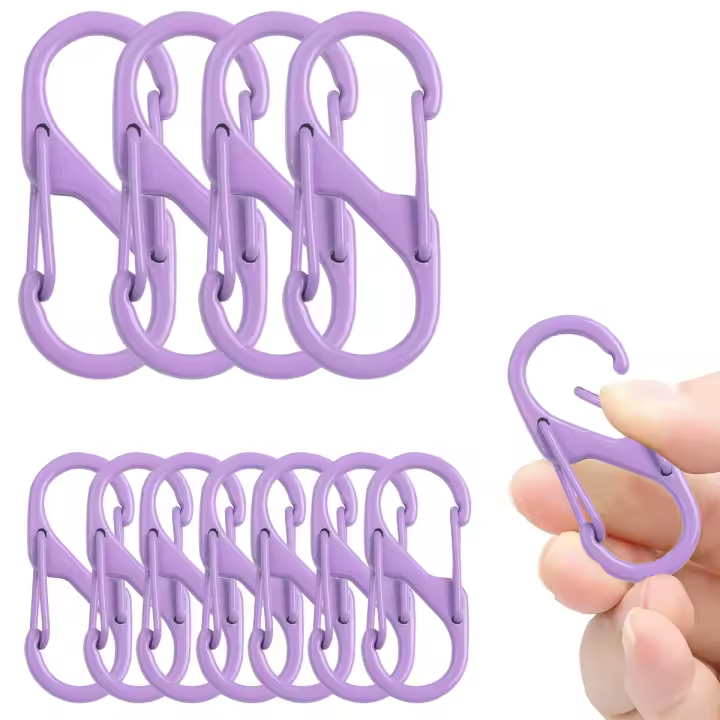 10PCS Hebilla Multifuncional DIY En Forma De S Y 8 Ganchillo De Coche Y Anillo De Dos Maneras Para Mochila Llave De Cadenas De Aleación Práctica - 1
