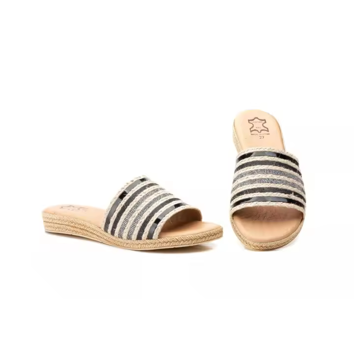 AT-218  platino Hecho en España Sandalias Mujer    platino Hebilla Numeración: 36-41 Marca: Alto Estilo Color:  platino sandalia bajita muy comoda para el verano apropiada para cualquier momento - 1