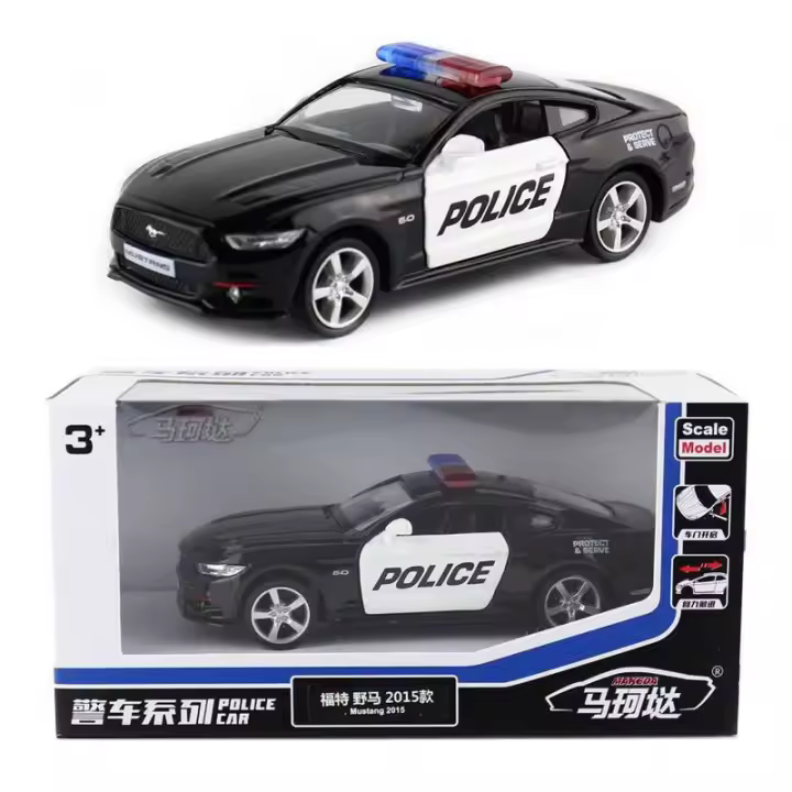 Modelo De Coche a Escala 1:36 Dodge Ford Mustang F150 Pickup Police Con Acción De Retroceso Regalo Para Niños Aged 4-12 Maisto Halolo - 1