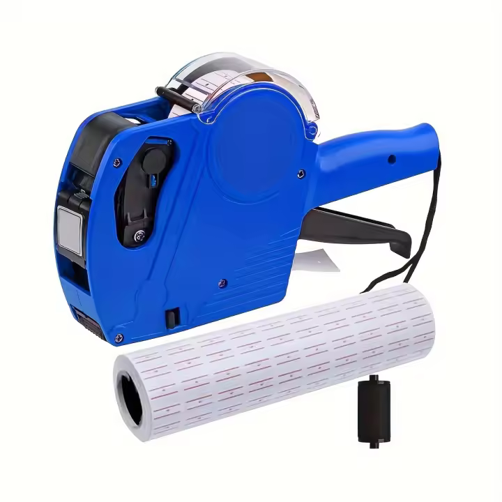 Kit De Máquina De Etiquetado Digital 8 Bits Blue MX -5500 Con 5000 Etiquetas Y Tinta Para Oficina Retail Supermercado Organización - 1