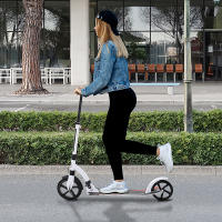 Scooter con amortiguación Regulable en Altura 14 + años Aluminio Blanco 92,5x37,5x87-101,5 cm - details 5