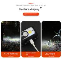 Lámpara Frontal LED Para Camping Con Correa Ajustable Y Luz COB Brillante Para Adultos Lámpara Frontal Con Machete - details 4