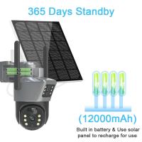 Cámara Solar PTZ 4K de 8MP con doble lente, pantallas duales, seguimiento automático de personas, PIR, seguridad al aire libre, WIFI, CCTV, vigilancia, cámara IP - details 7