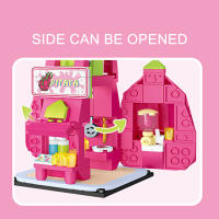 HUIQIBAO MOC Bloques De Construcción De Acuario Con Luz Juguete Creativo Para Niños Forma De Jirafa Mariposa Y Oso ABS Compatible Con Lego - details 26