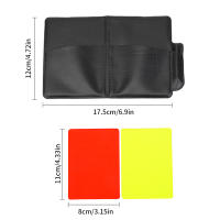 1PC Set De Tarjetas De Fútbol Rojas Y Amarillas Libro De Registro Herramienta Para Arbitro Con Funda Y Lápiz Para Partidos De Fútbol - details 5