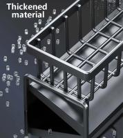 Organizador De Fregadero ABS Plástico Soporte Para Esponja Y Toalla Riesgo De Rusticidad Auto-draining Capacidad De Soporte Fuerte - details 4