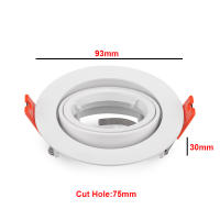 10pcs Repartidores De Luz LED Redondos Gu10 Instalación Fija Ajustable MR16 Caja De Aluminio Para Salón De Estar Foyer - details 5