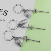 Llavero De Deporte Creativo Retrato De Espadachín Para Hombres Y Mujeres Colgante De Arte De Fencing Para Decoración De Mochilas Regalo Para Amantes Del Deporte - details 2