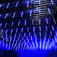 Luces De Hidrau Meteorito LED Para Decoración De Año Nuevo Y Navidad 30/50cm 10 Tubos Lámparas De Calle Para Árbol Y Exterior - details 3