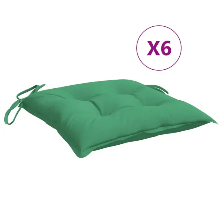 Zapatos de Silla de Jardín 6 UDS lienzo Oxford verde 40x40x7 cm - 1
