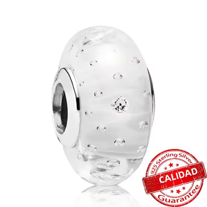 Luxury 925 Sterling Silver Pink Flower Murano Glass Beads Charm Para Pulsera O Collar Original Faceted DIY Joyería Para Mujer - 1