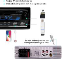 Autoradio Bluetooth, FM Radio para Coche Bluetooth 5.0 Llamadas Manos Libres Control Remoto Radio stéreo de Coche con Reproductor de MP3 USB, Soporte iOS y teléfono Android (NO CD) - details 4