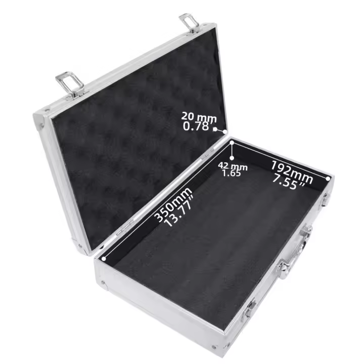 Caja De Herramientas Portátil De Aluminio Organizador De Equipamiento Profesional Con Algodón Estuche De Instrumentos - 1