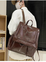 Bolso tipo mochila para el hombro con colgante, moderno, sencillo, informal y de gran capacidad para mujer, con textura y estilo. - details 19