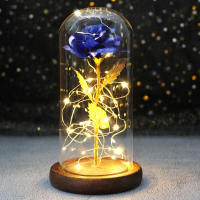 Rosa De Boda Con LED Galaxia Enchanted Con Luz En Domos Regalo De San Valentín Navidad Día De La Madre Belleza Y La Bestia Para Interior - details 6