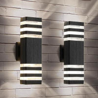 Lámpara De Pared Exterior LED IP65 Impermeable E27 Para Porche Puerta Frontal Jardín Estilo Moderno Soporte Para Bombilla Reemplazable - details 4