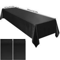 Mantel De Seda Satinada Rectangular Para Bodas Y Banquetes 2 Paquetes Cubierta De Mesa Suave Y Brillante Decoración De Mesa Clásica - details 3