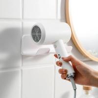 Soporte De Secador De Pelo Montado En La Pared Para Baño Estante De Almacenamiento Plástico Con Adhesivo Fuerte Soporte De Sundries Para El Baño - details 5