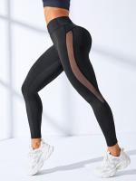 Leggings De Yoga Para Mujer Levantador De Glúteos Cintura Alta Secado Rápido Pantalones Deportivos Con Cinta Elástica Trousers De Ejercicio - details 1