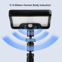 Lámpara De Pared Solar Con 92 LEDs Luz Rotativa De 360° Impermeable Para Jardín Y Camping Con Sensor De Movimiento Y 4 Modos De Iluminación - details 3