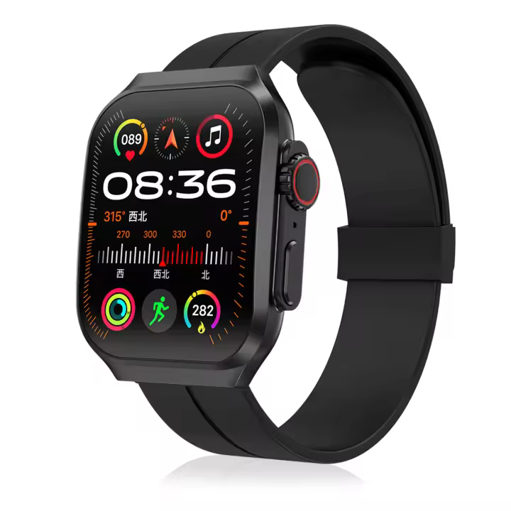 DAM. Smartwatch OP88. Pantalla curva AMOLED de 1.95 px, con llamadas Bluetooth, monitor de salud, corona multifunción. 4x2x5cm. - 1