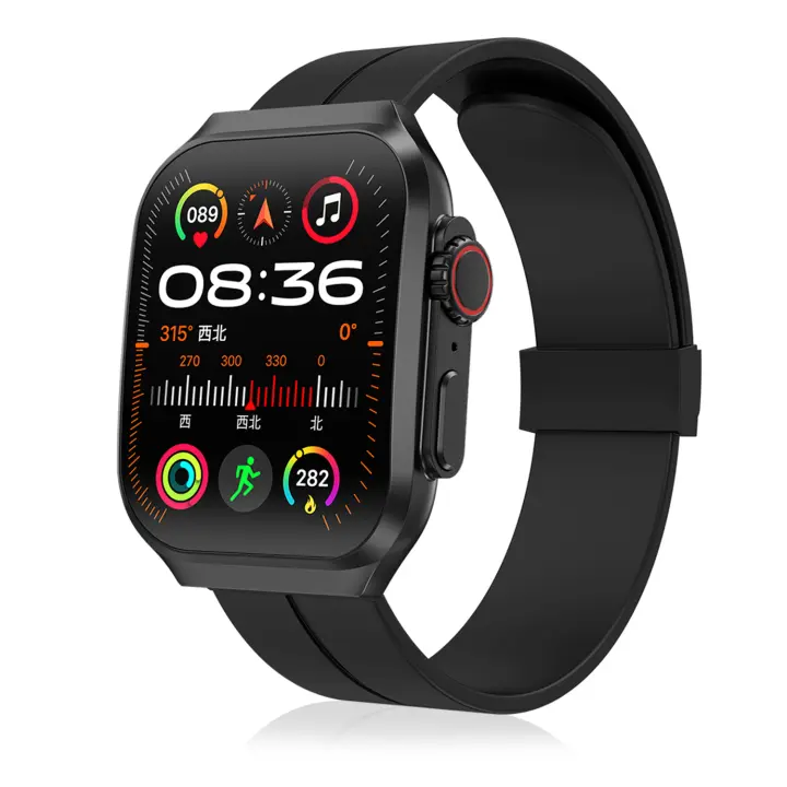 DAM. Smartwatch OP88. Pantalla curva AMOLED de 1.95 px, con llamadas Bluetooth, monitor de salud, corona multifunción. 4x2x5cm. - 1