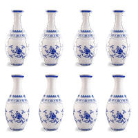 Vaso De Puzzle 3D Azul Y Blanco Diseño De Porcelana Plástico Decoración De Hogar Y Arreglo De Flores Regalos Para Niños Juguete Educativo Para Housewarming - details 7