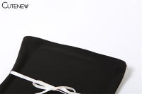 Vestido Mini De Encaje Sólido Negro Para Mujer Verano 2023 Estilo Hipster Sexy Con Pecho Empapado Ajustado Y Cintura Natural Vestimenta De Fiestas Nocturnas - details 4