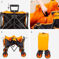 Aktive - Carro playa plegable, carrito de transporte, con ruedas giratorias 360º con frenos, mango multiángulo y 1 bolsillo, máx. 100 kg de carga, espacioso y versátil, de acero y poliéster, diseño plegable, incluye funda - details 4