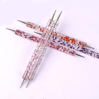 Set De 5 Pinceles De Uñas Con Doble Cabeza De Láminas Acrílicas Para Arte De Uñas DIY Herramienta De Manicura Cómoda Para Rhinestones Picker - details 1