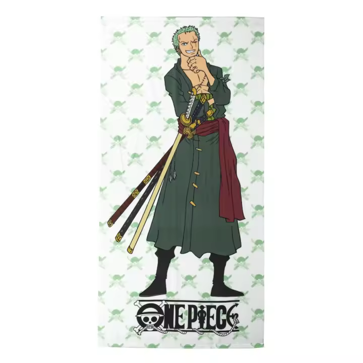 Roronoa Zoro, One Piece, toalla de microfibra de 140x70 - 1